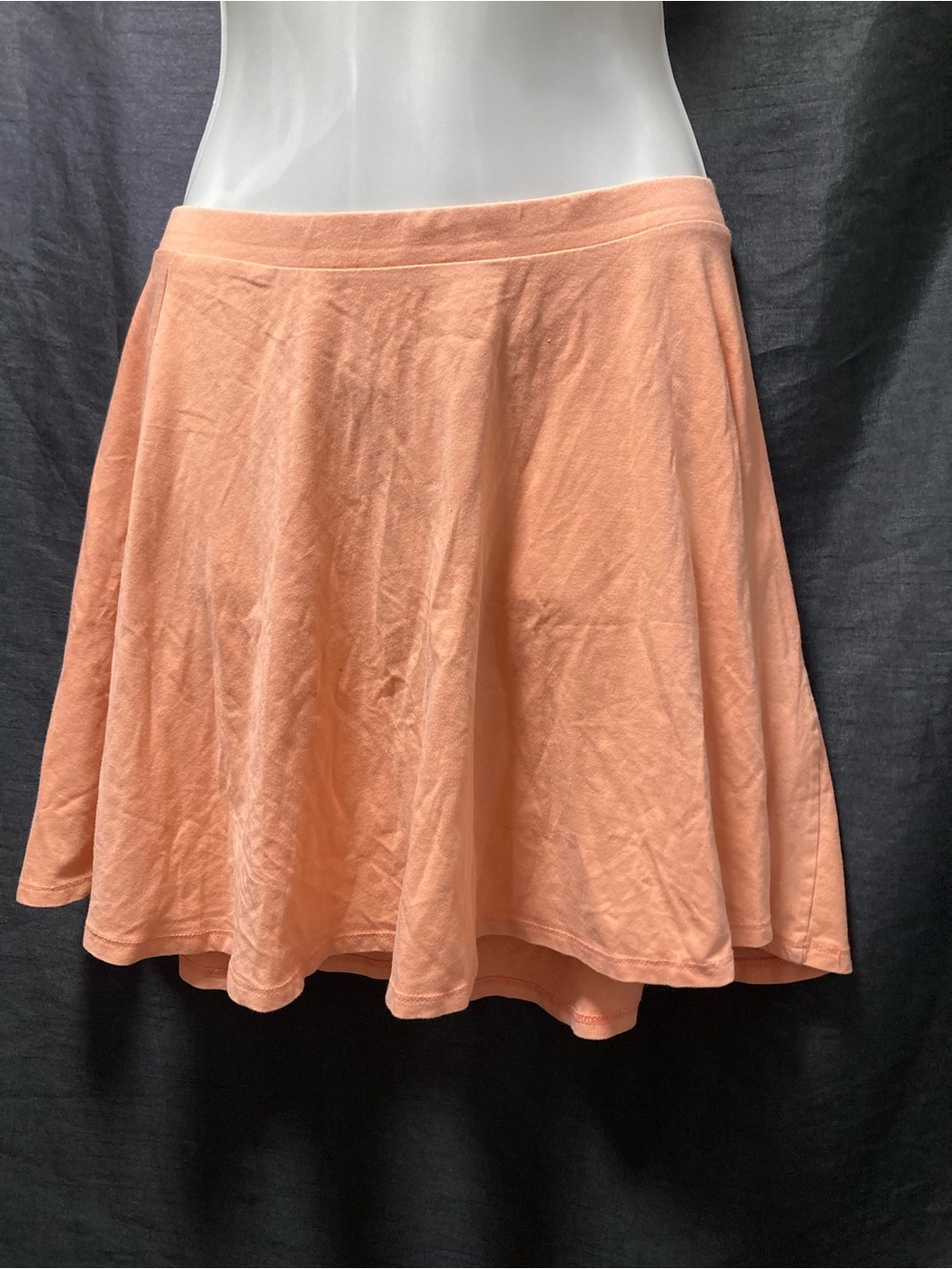 Forever 21 Peach Skater Skirt Flared Mini Soft Knit Casual Medium